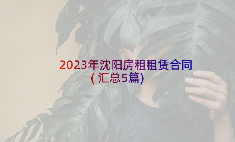 2023年沈阳房租租赁合同(汇总5篇)