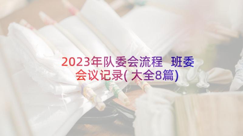 2023年队委会流程 班委会议记录(大全8篇)