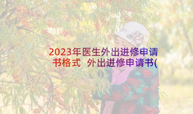 2023年医生外出进修申请书格式 外出进修申请书(大全5篇)