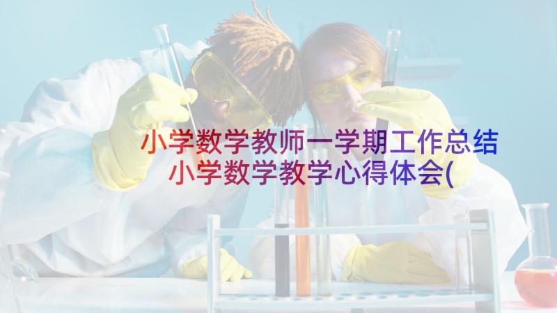 小学数学教师一学期工作总结 小学数学教学心得体会(优质8篇)