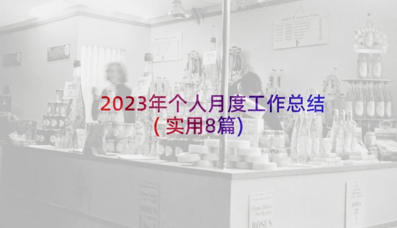 2023年个人月度工作总结(实用8篇)