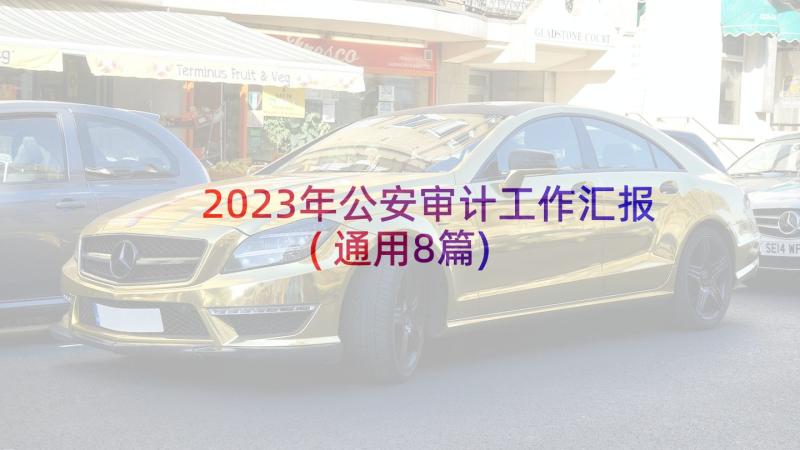 2023年公安审计工作汇报(通用8篇)