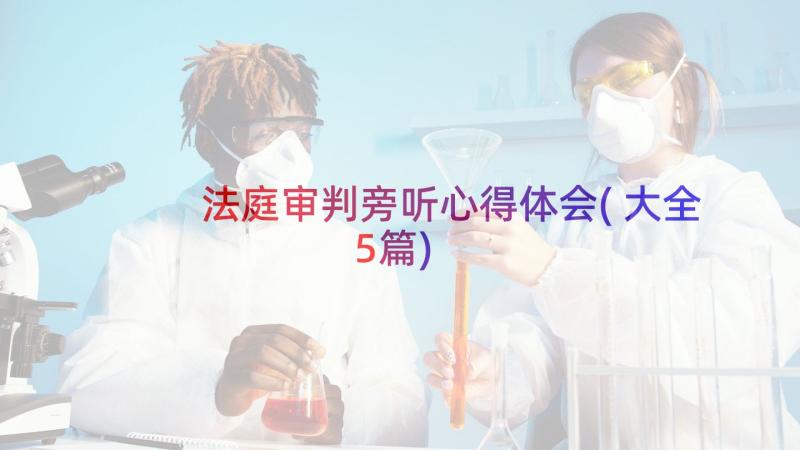 法庭审判旁听心得体会(大全5篇)