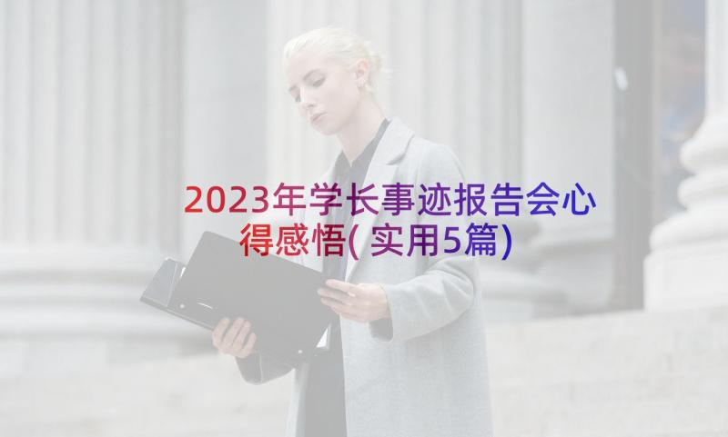 2023年学长事迹报告会心得感悟(实用5篇)