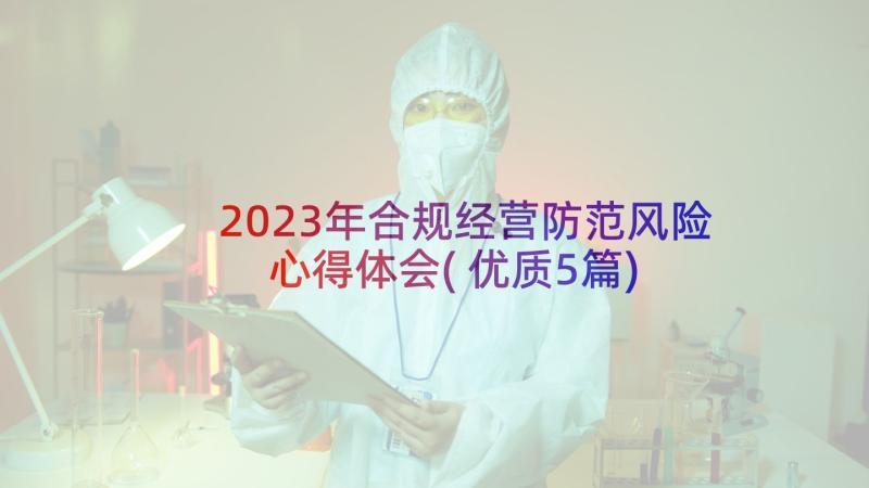 2023年合规经营防范风险心得体会(优质5篇)