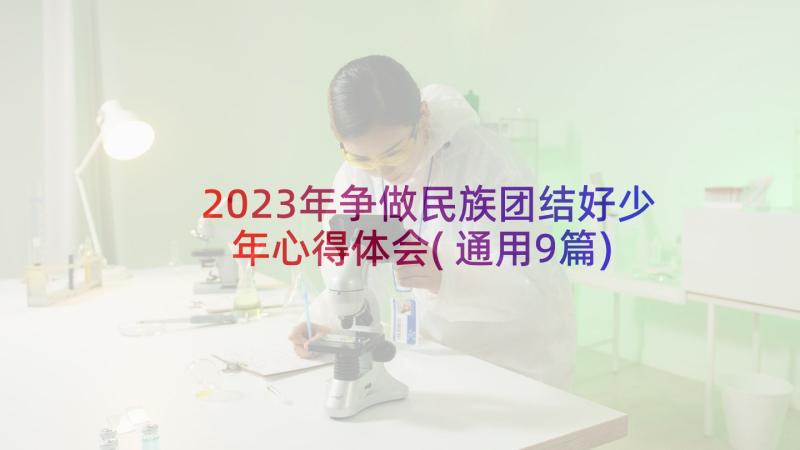 2023年争做民族团结好少年心得体会(通用9篇)