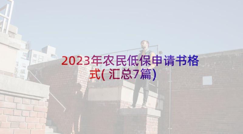 2023年农民低保申请书格式(汇总7篇)