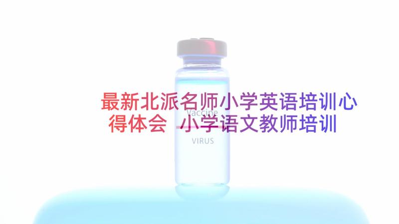 最新北派名师小学英语培训心得体会 小学语文教师培训心得体会(优秀10篇)