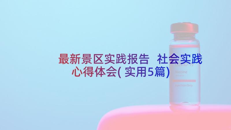 最新景区实践报告 社会实践心得体会(实用5篇)