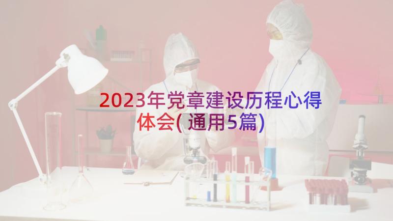 2023年党章建设历程心得体会(通用5篇)