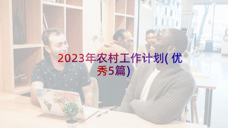 2023年农村工作计划(优秀5篇)