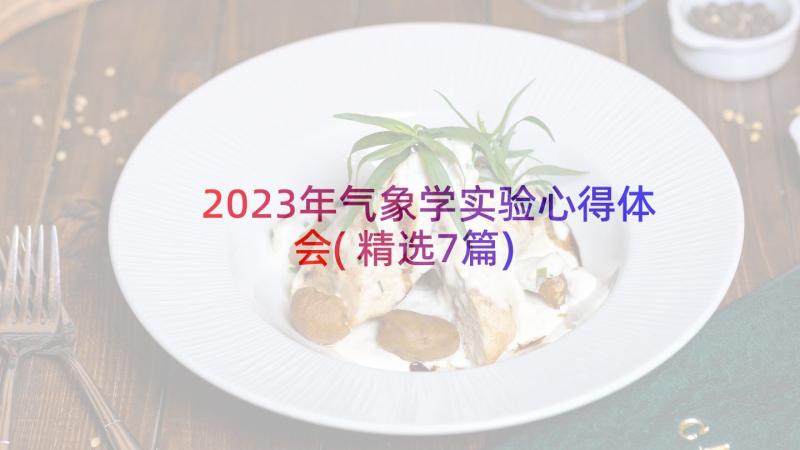 2023年气象学实验心得体会(精选7篇)