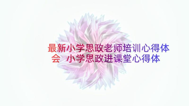 最新小学思政老师培训心得体会 小学思政进课堂心得体会(通用10篇)