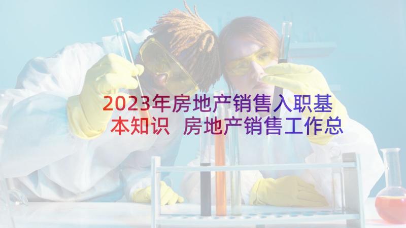 2023年房地产销售入职基本知识 房地产销售工作总结(汇总5篇)