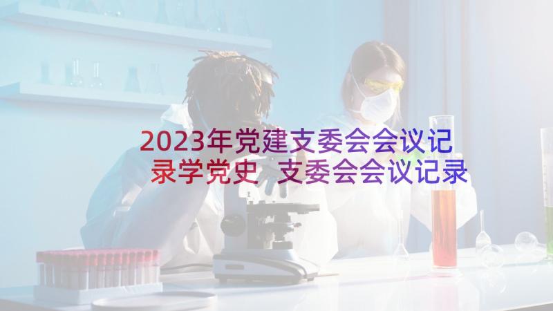 2023年党建支委会会议记录学党史 支委会会议记录(优质5篇)