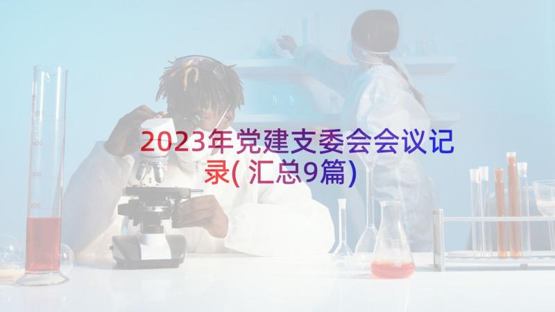 2023年党建支委会会议记录(汇总9篇)