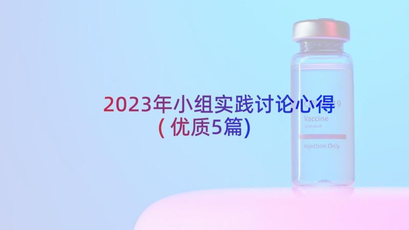 2023年小组实践讨论心得(优质5篇)