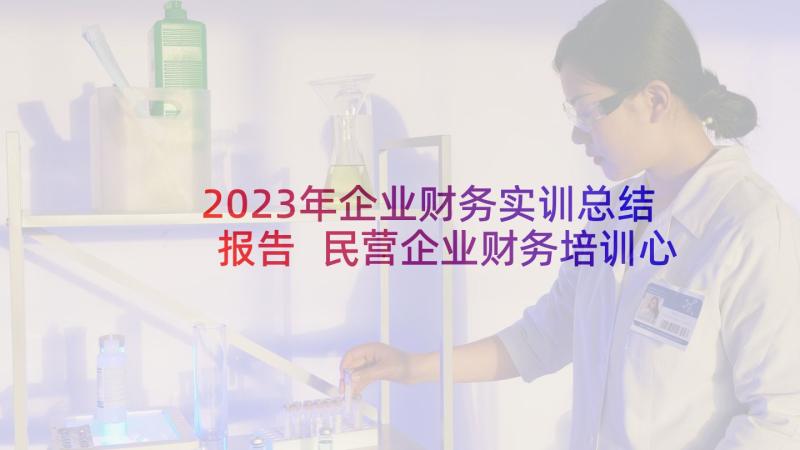 2023年企业财务实训总结报告 民营企业财务培训心得体会(大全5篇)