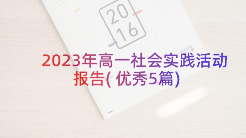 2023年高一社会实践活动报告(优秀5篇)