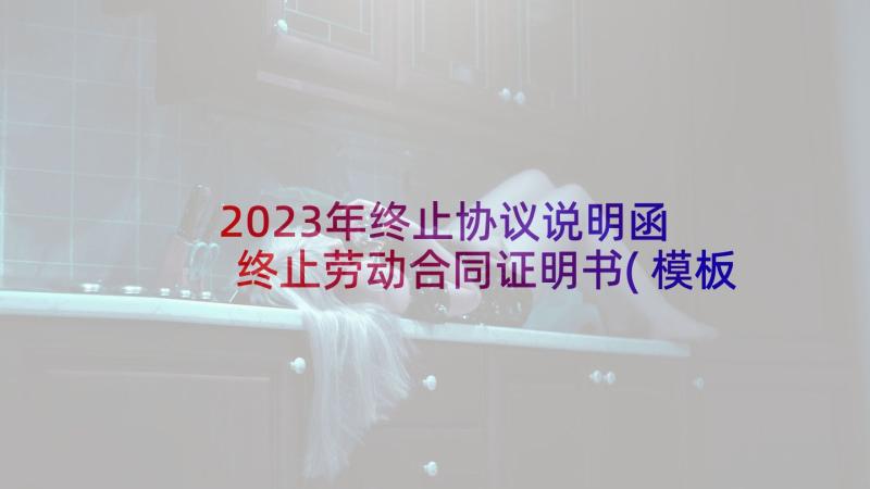 2023年终止协议说明函 终止劳动合同证明书(模板5篇)