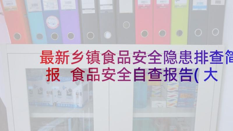 最新乡镇食品安全隐患排查简报 食品安全自查报告(大全5篇)