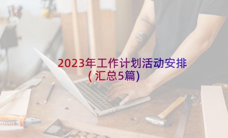 2023年工作计划活动安排(汇总5篇)