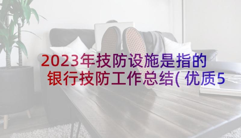 2023年技防设施是指的 银行技防工作总结(优质5篇)