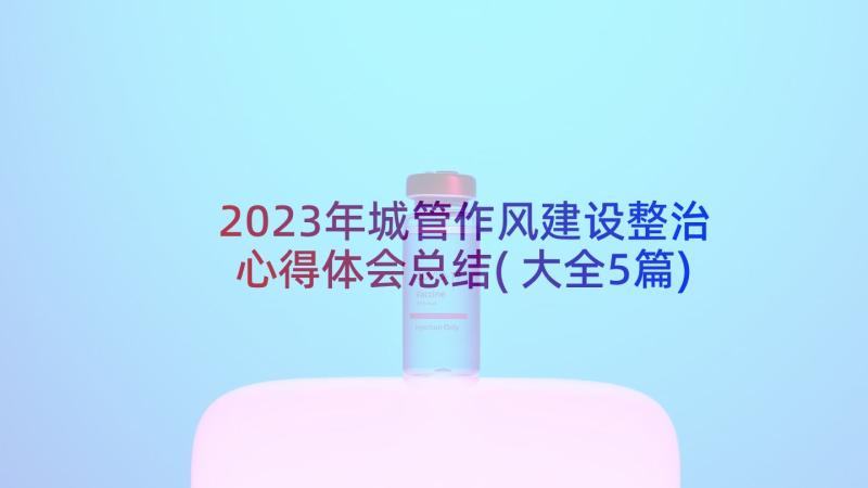 2023年城管作风建设整治心得体会总结(大全5篇)