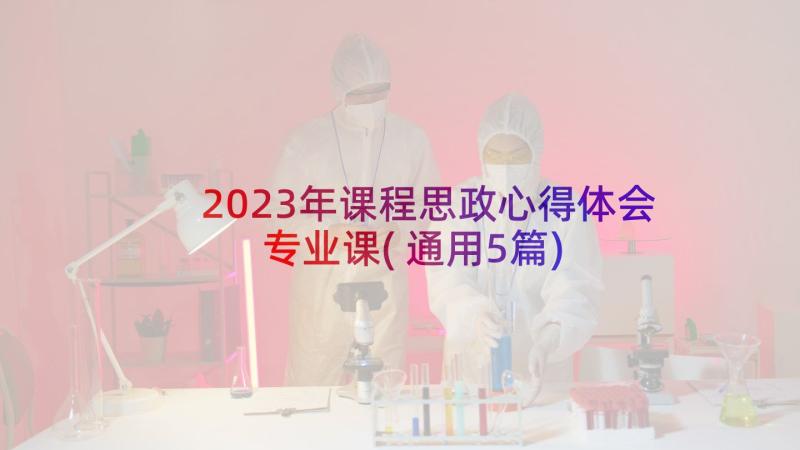 2023年课程思政心得体会专业课(通用5篇)