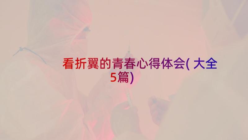 看折翼的青春心得体会(大全5篇)