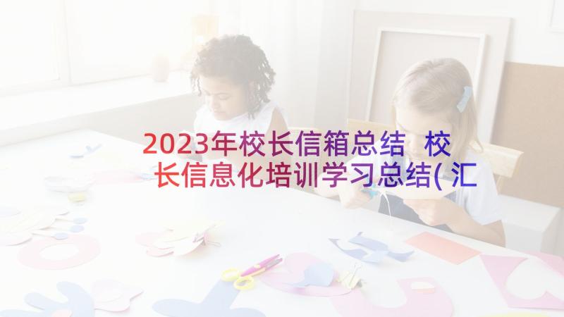 2023年校长信箱总结 校长信息化培训学习总结(汇总5篇)