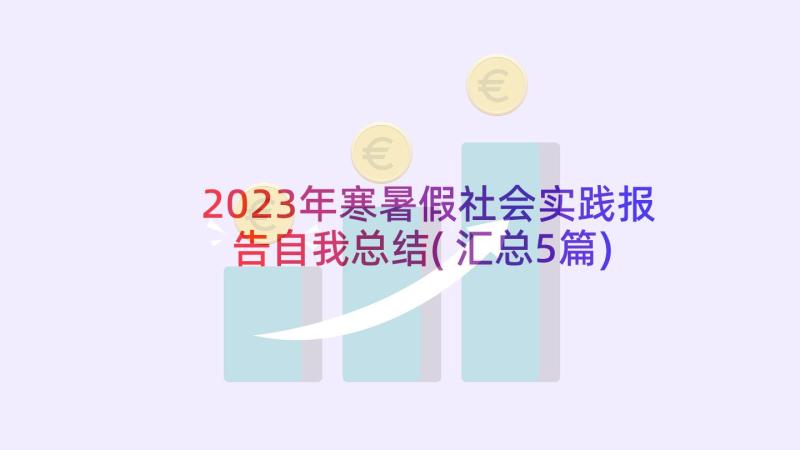 2023年寒暑假社会实践报告自我总结(汇总5篇)