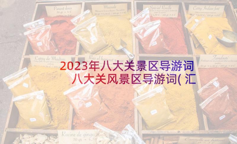 2023年八大关景区导游词 八大关风景区导游词(汇总6篇)