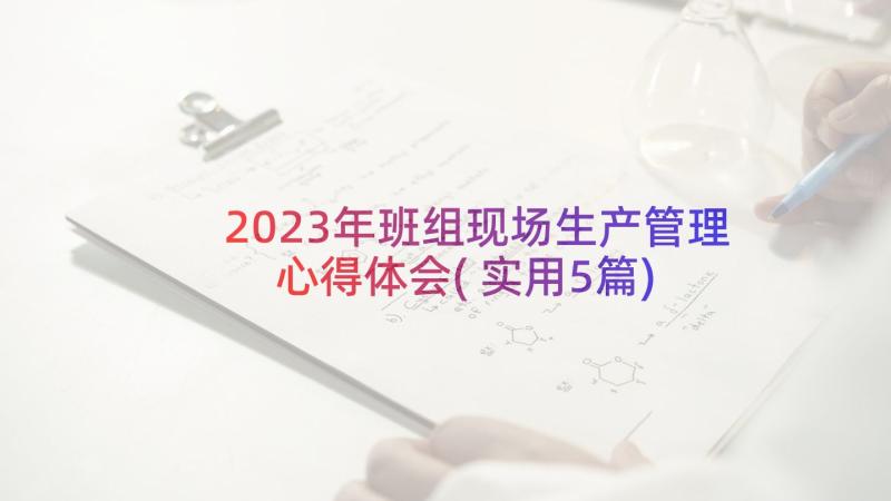 2023年班组现场生产管理心得体会(实用5篇)