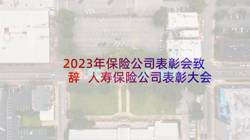 2023年保险公司表彰会致辞 人寿保险公司表彰大会主持(通用5篇)