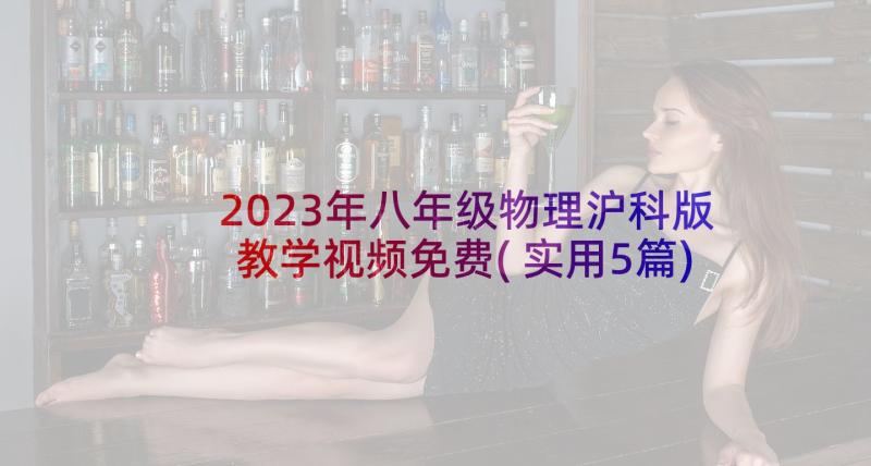 2023年八年级物理沪科版教学视频免费(实用5篇)