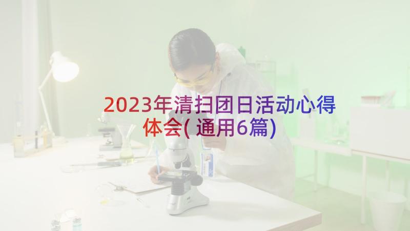 2023年清扫团日活动心得体会(通用6篇)