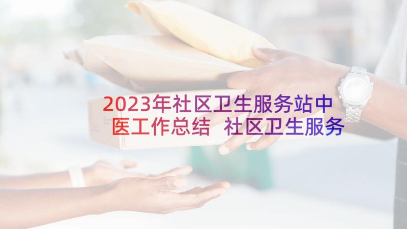 2023年社区卫生服务站中医工作总结 社区卫生服务站工作计划(优质5篇)