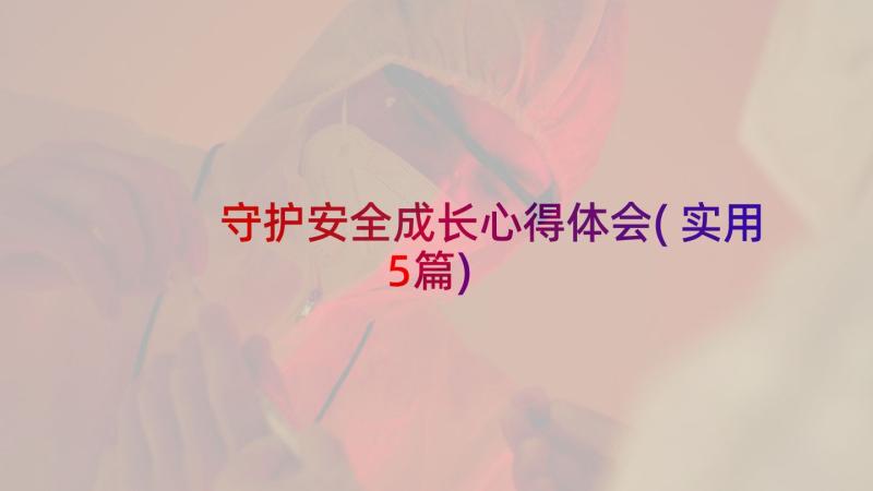 守护安全成长心得体会(实用5篇)