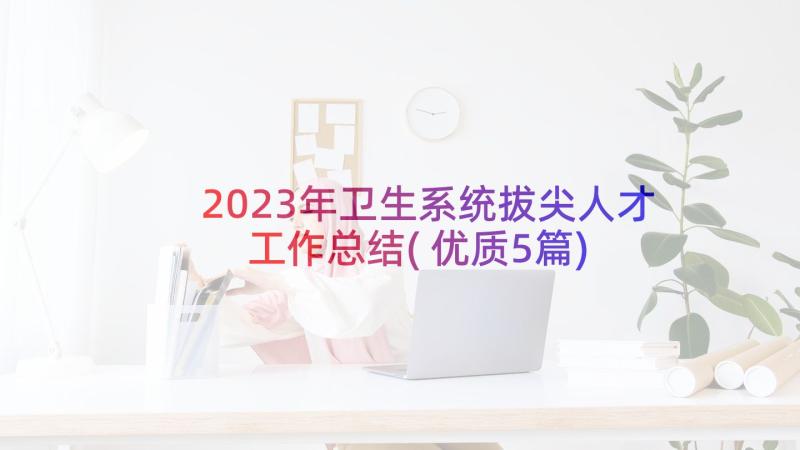 2023年卫生系统拔尖人才工作总结(优质5篇)