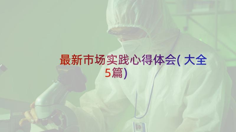 最新市场实践心得体会(大全5篇)