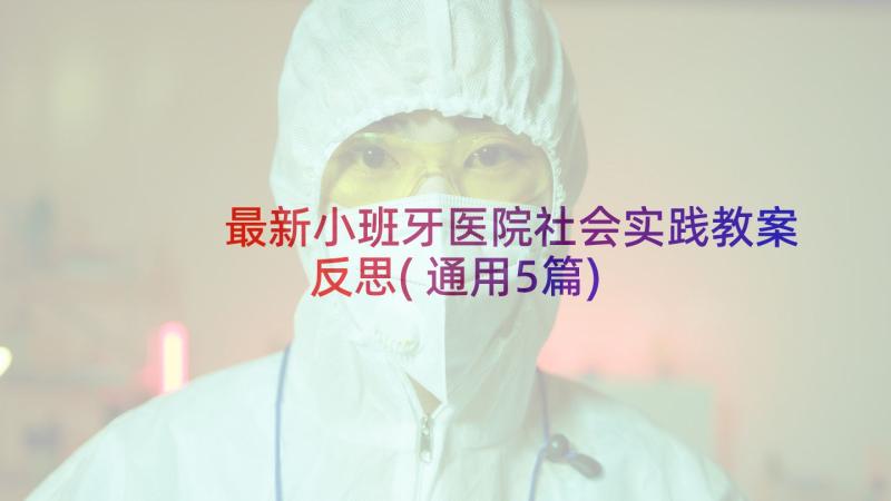 最新小班牙医院社会实践教案反思(通用5篇)