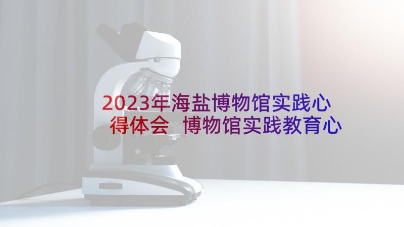 2023年海盐博物馆实践心得体会 博物馆实践教育心得体会(汇总5篇)