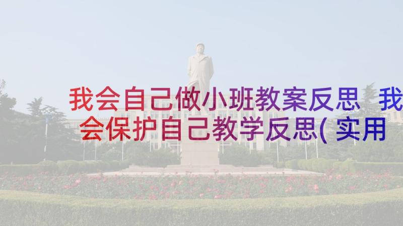 我会自己做小班教案反思 我会保护自己教学反思(实用10篇)