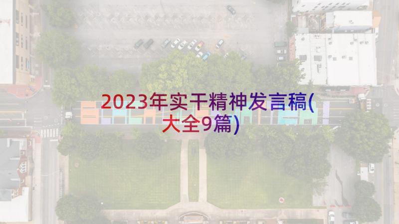 2023年实干精神发言稿(大全9篇)