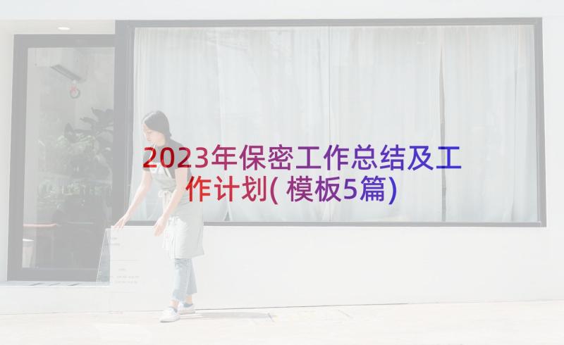 2023年保密工作总结及工作计划(模板5篇)