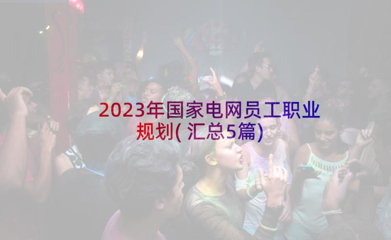 2023年国家电网员工职业规划(汇总5篇)