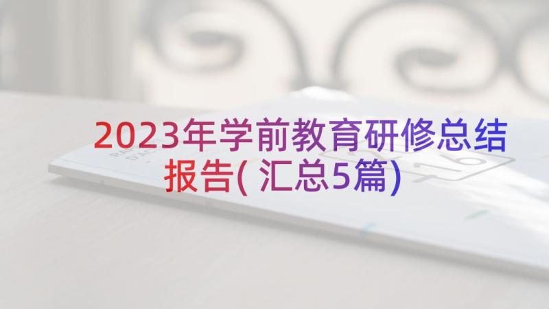 2023年学前教育研修总结报告(汇总5篇)