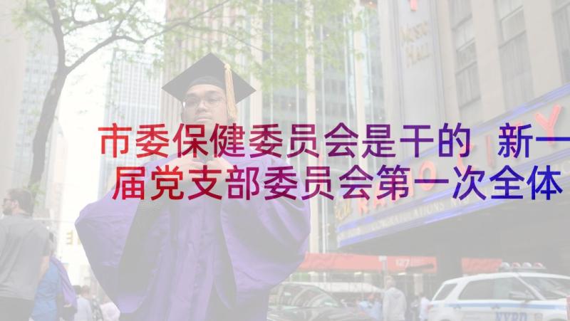 市委保健委员会是干的 新一届党支部委员会第一次全体会议主持词(通用5篇)