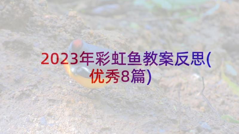 2023年彩虹鱼教案反思(优秀8篇)